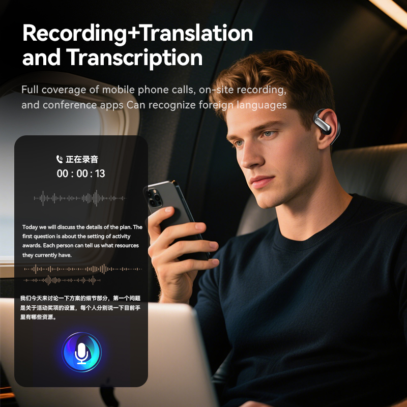 Open-Ear Wireless Bluetooth 5.4 Earbuds with LED Display Model#M127