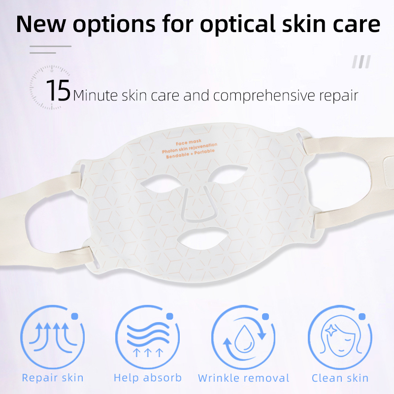 LED Photon Skin Rejuvenation Face and Neck Mask Set - Bendable & Portable