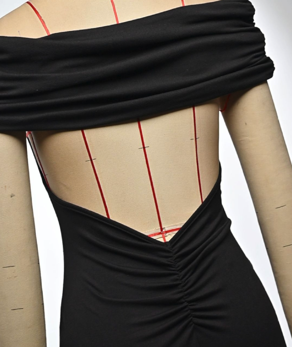 Women's Wear Sexy Crop Top Off-the-Shoulder Slim-Fit Bodycon Dress GWC-00001
