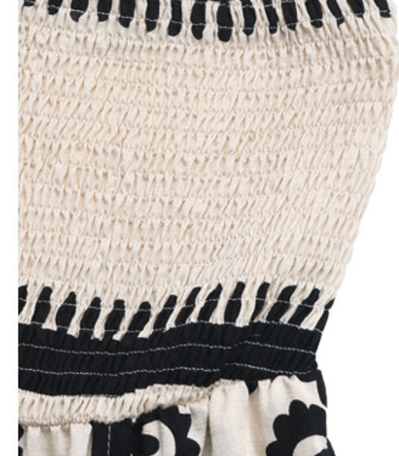 Combinaison bustier à jambes larges et imprimé tribal bohème