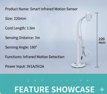 Pet Fountain Motion Sensor Stand - USB