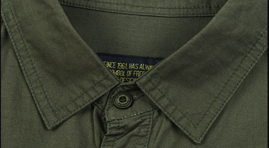 Men's Short Sleeve Military Cargo Shirt