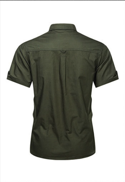 Men's Short Sleeve Military Cargo Shirt