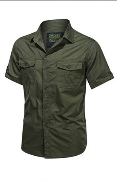 Men's Short Sleeve Military Cargo Shirt