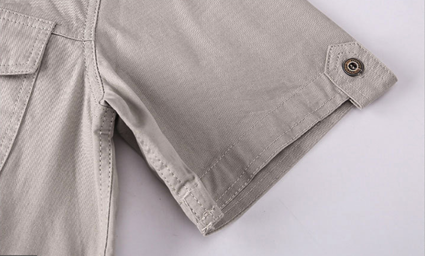 Men's Short Sleeve Military Cargo Shirt