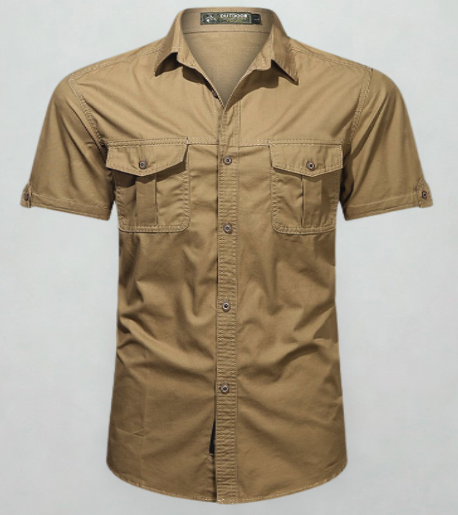 Men's Short Sleeve Military Cargo Shirt