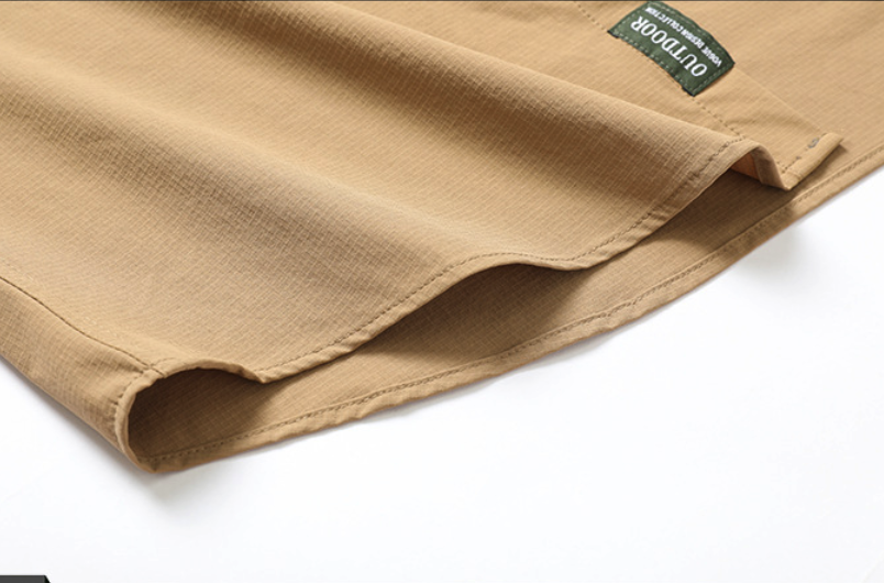 Men's Outdoor Tactical Long Sleeve Shirt with Hidden Zipped Pockets