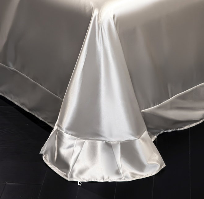 Parure de lit 4 pièces en soie de mûrier de qualité supérieure - Housse de couette imprimée de qualité supérieure