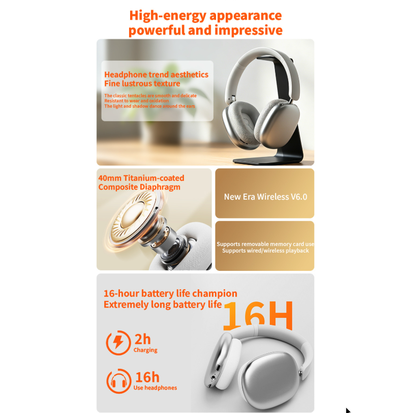 Smart Wireless Bluetooth Headphones - LK65