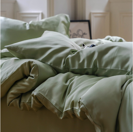 Ensemble de draps-housses rafraîchissants Lenzing Tencel Ice Silk, respirant et évacuant l'humidité, avec taies d'oreiller