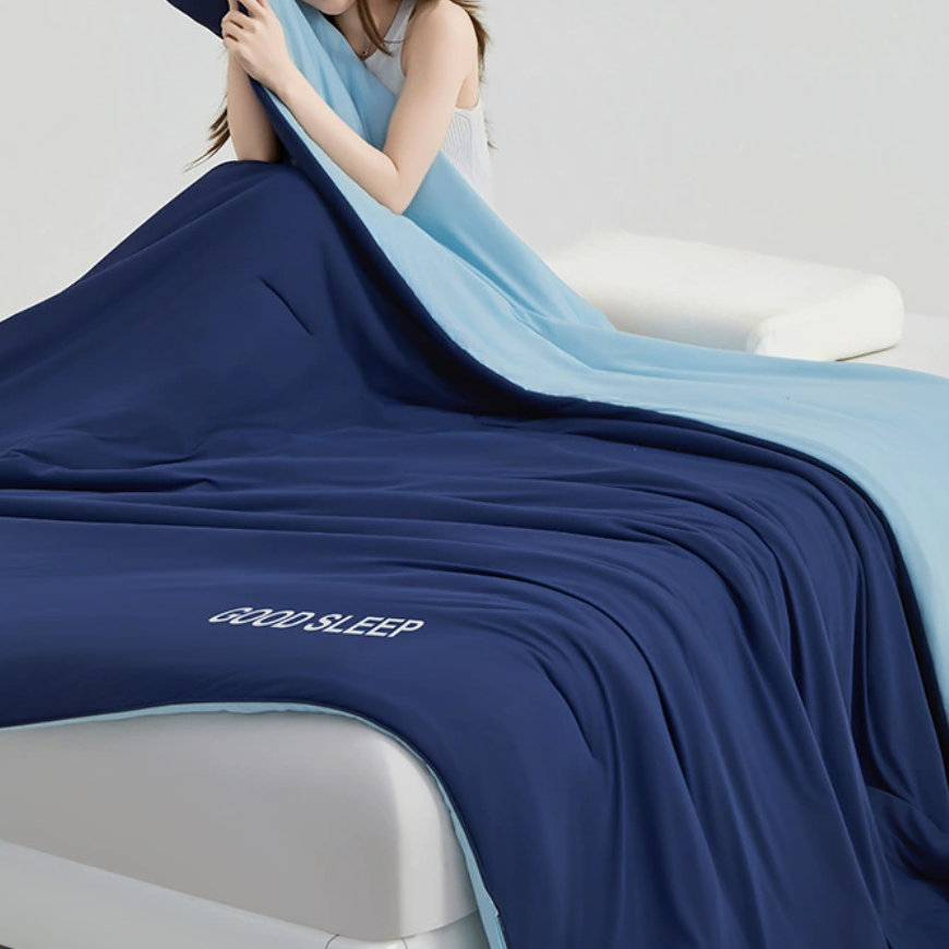 Lightweight Cool-fibre Lyocell Summer Quilt Skin-Friendly Breathable Cooling Blanket