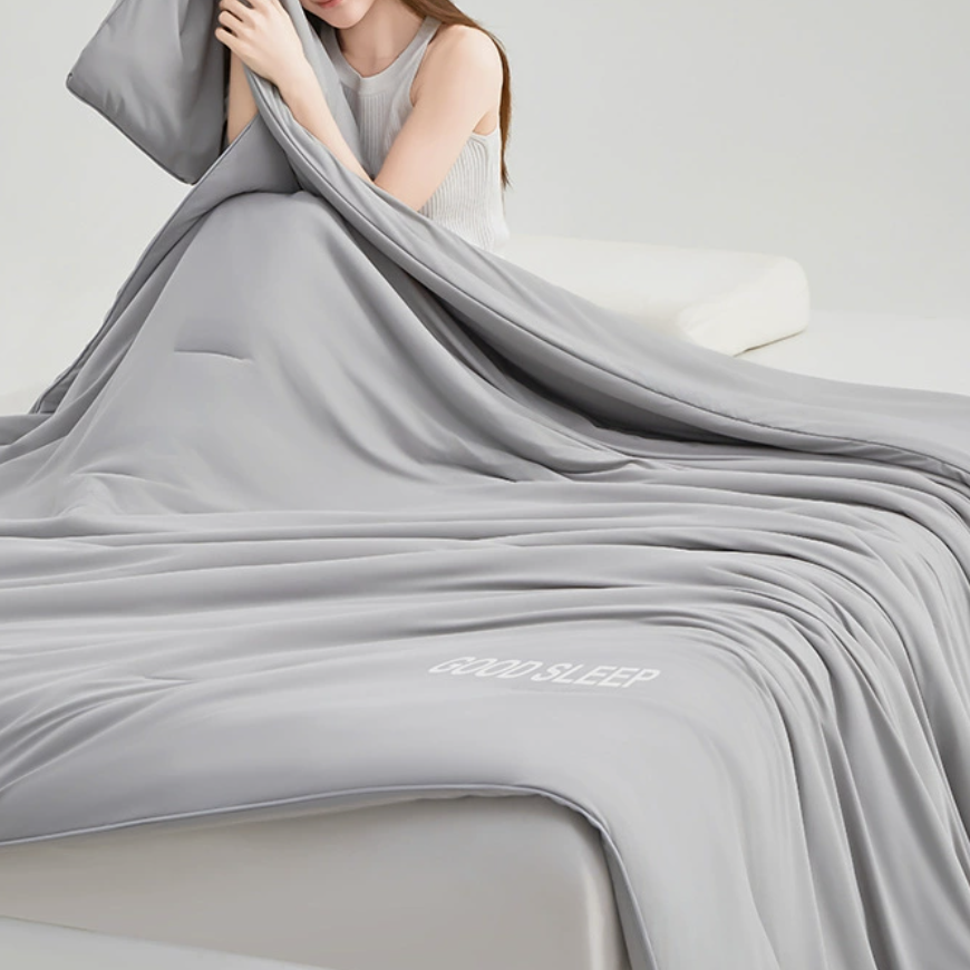 Lightweight Cool-fibre Lyocell Summer Quilt Skin-Friendly Breathable Cooling Blanket