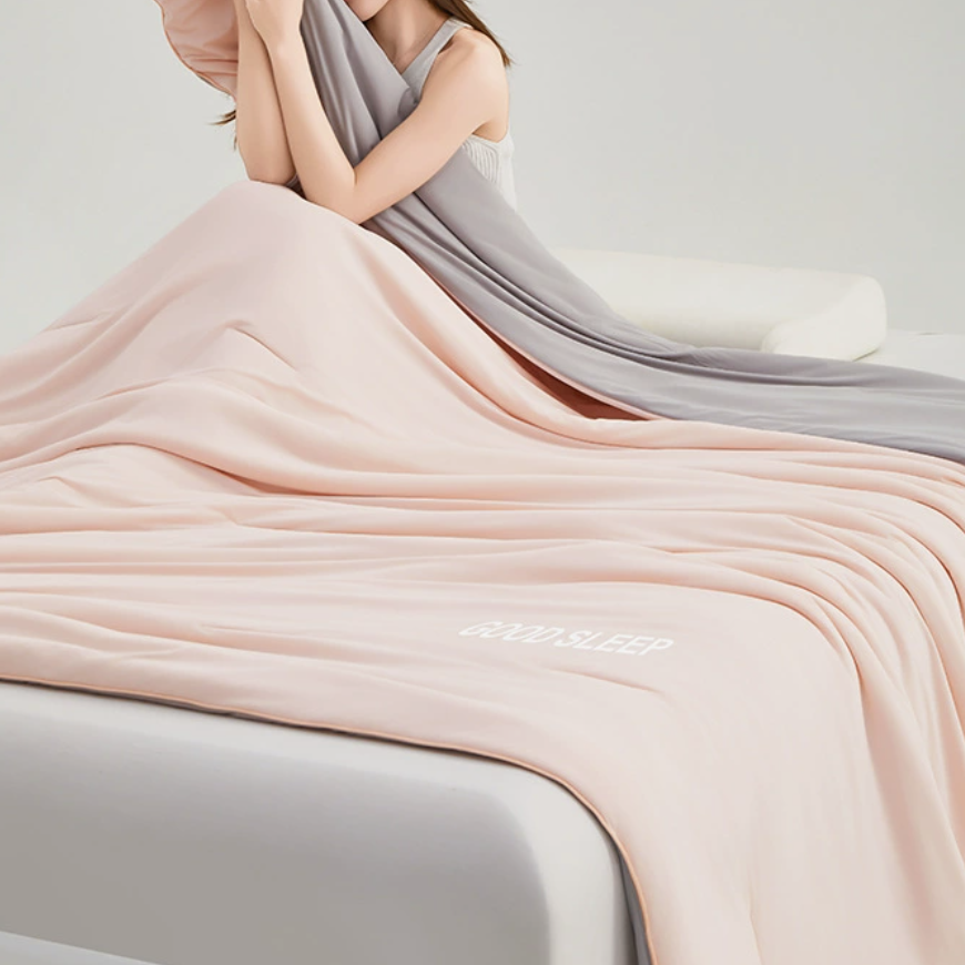 Lightweight Cool-fibre Lyocell Summer Quilt Skin-Friendly Breathable Cooling Blanket