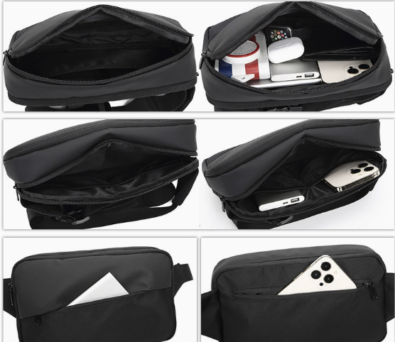 Bolso bandolera minimalista para hombre - Riñonera impermeable