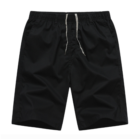 Pantalones cortos deportivos casuales para hombre con cintura elástica y cordón ajustable.