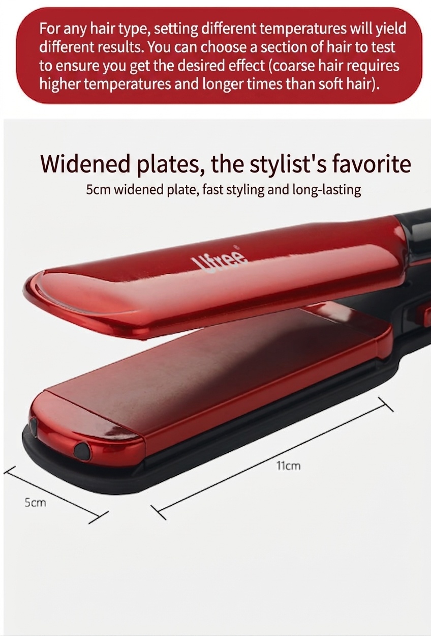 3-in-1 Hair Straightener and Curling Styling Tool for Home Use (EU Plug only)