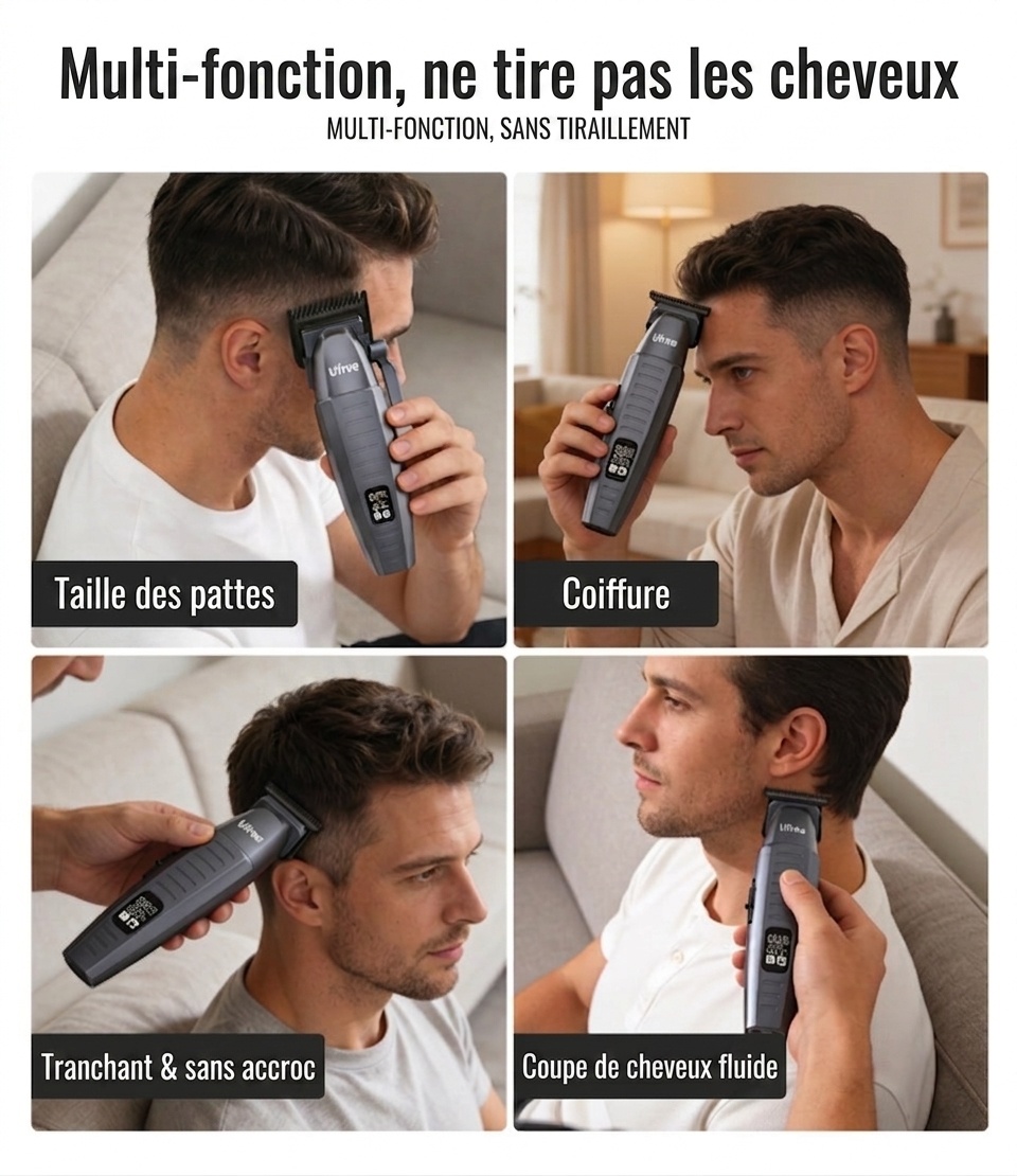 Tondeuse et rasoir de sécurité professionnels - Gris