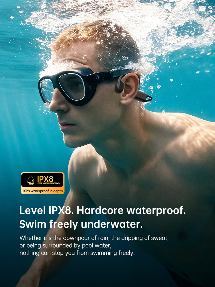 Waterproof Bone Conduction Headphones for Swimming & Sports