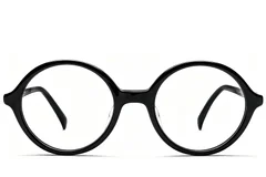 BS2012-0330_Black_Round_Acetate_Glasses_front