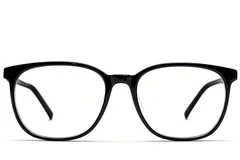 BS2012-0300_Black_Oval_Acetate_Glasses_front