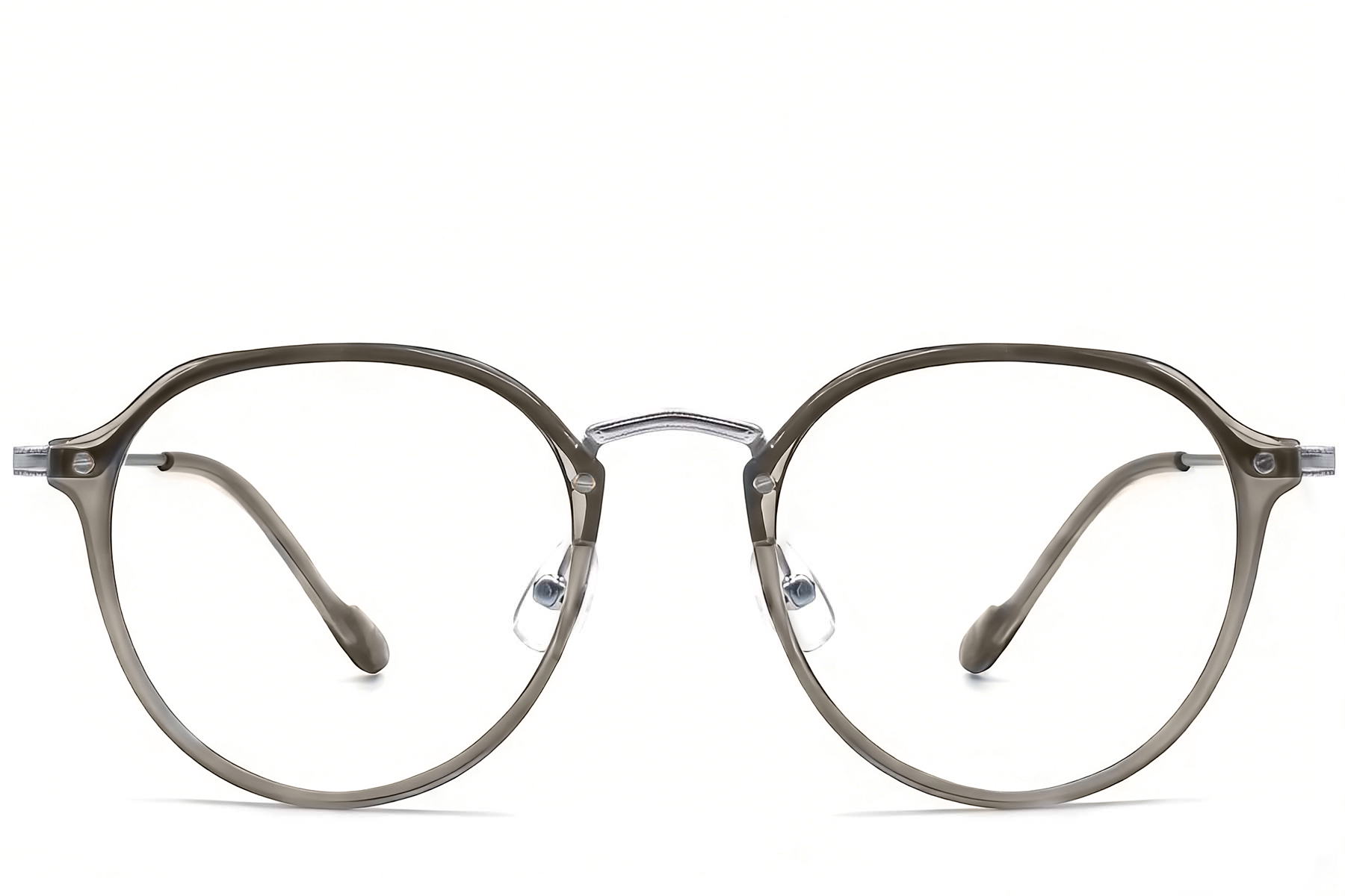 Ovale graue TR90-Brille #BS1913-0275