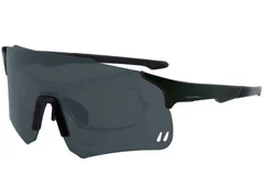 Gafas de sol de aviador de plástico negro #BS2426-0001