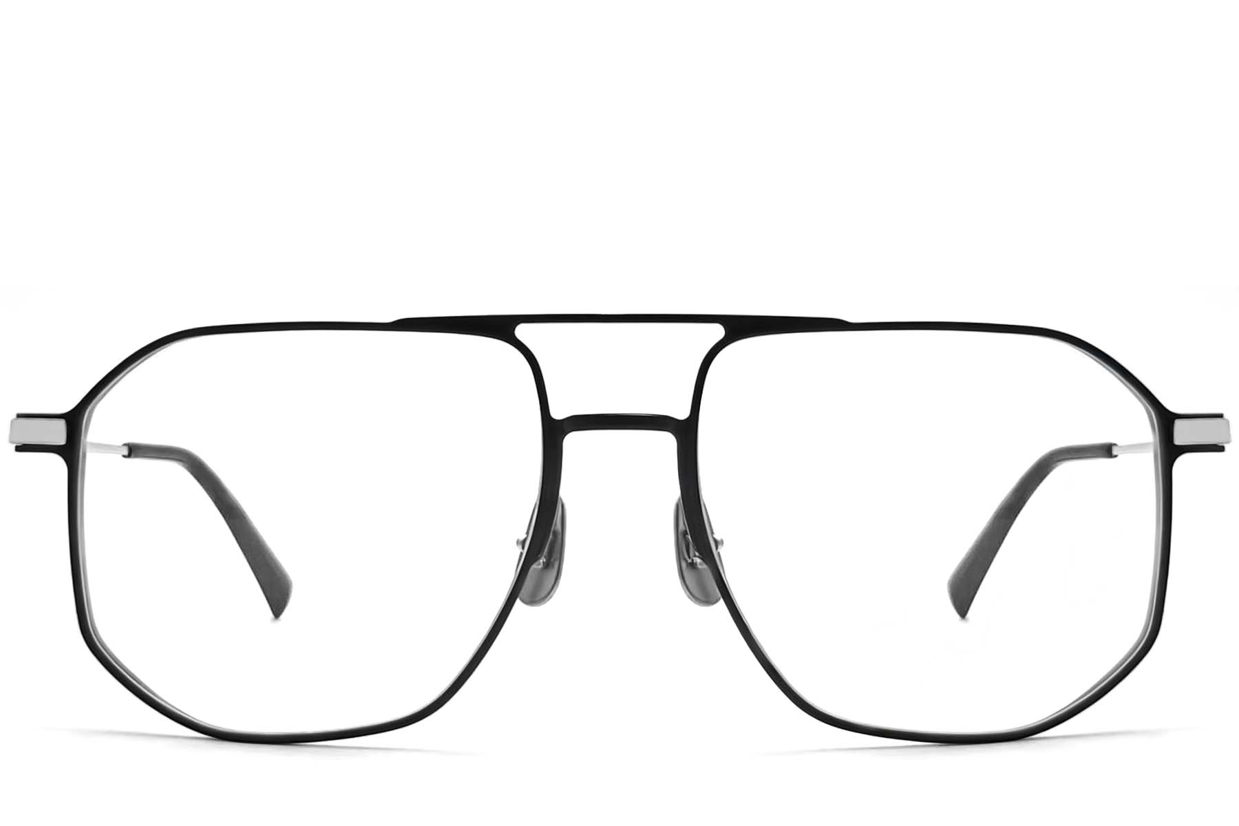 BS1025-0332_Silver_Aviator_Metal_Glasses_front