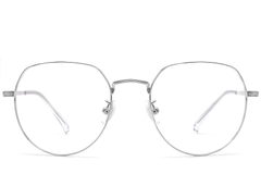 Oval Silver Titanium Glasses #BS1913-0303