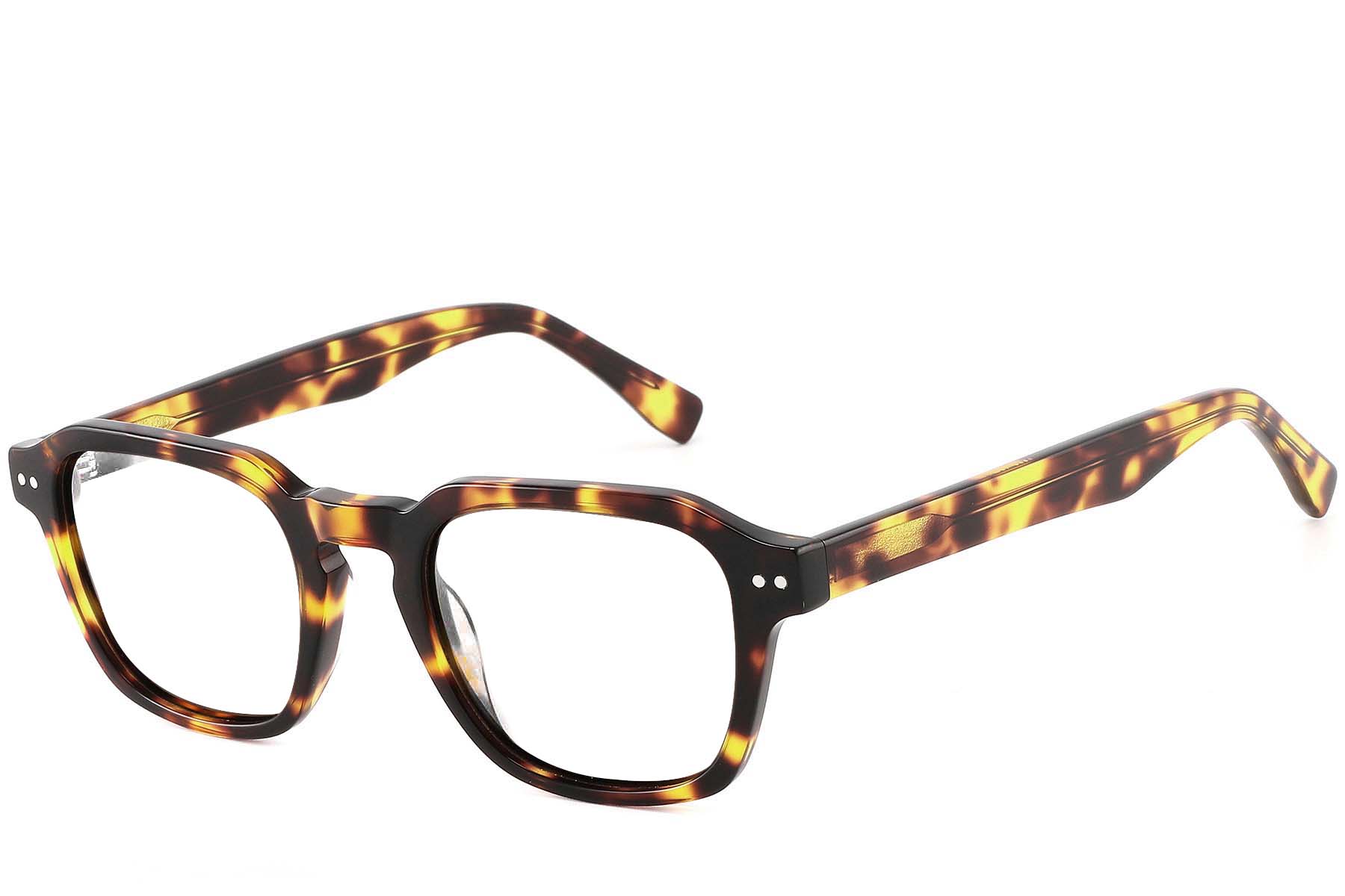 Rectangular Tortoiseshell Acetate Glasses #BS2607-0332