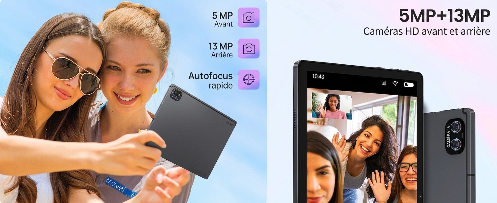 Tablette Kinstone 10,1" Android 12 8 Go + 256 Go Octa-Core