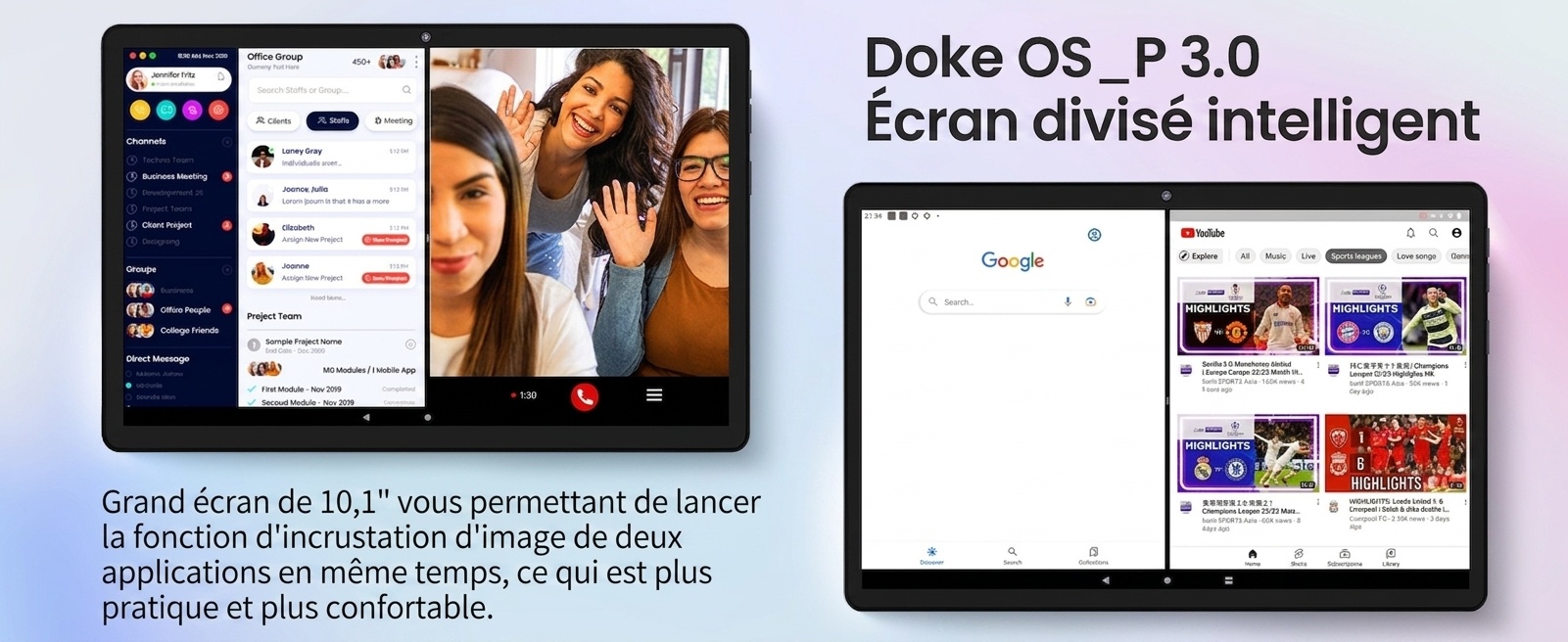 Tablette Kinstone 10,1" Android 12 8 Go + 256 Go Octa-Core