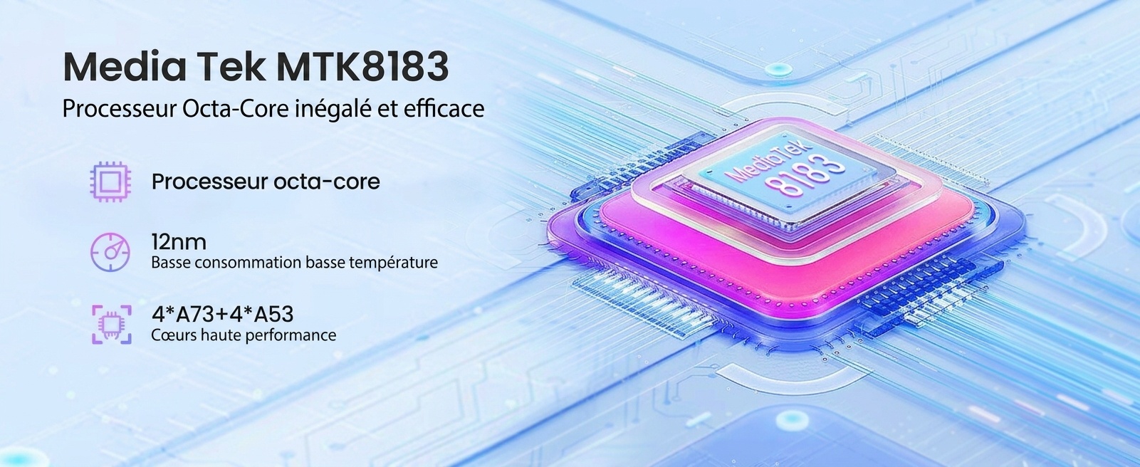 Tablette Kinstone 10,1" Android 12 8 Go + 256 Go Octa-Core