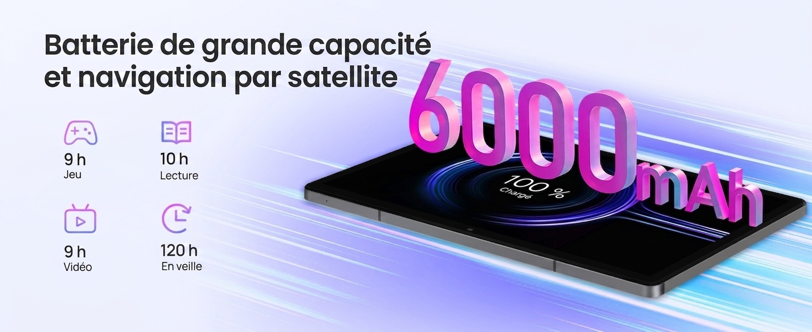 Tablette Kinstone 10,1" Android 12 8 Go + 256 Go Octa-Core