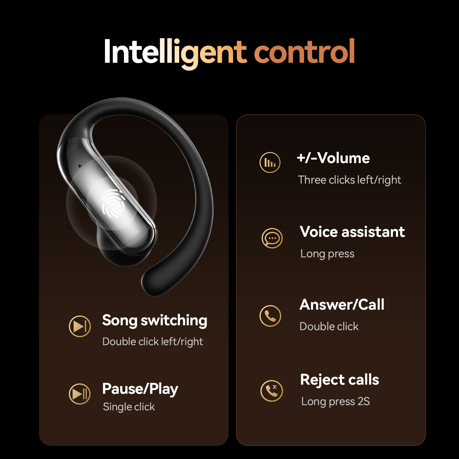 Open-Ear Wireless HiFi Earbuds with LED Charging Case Model#M142