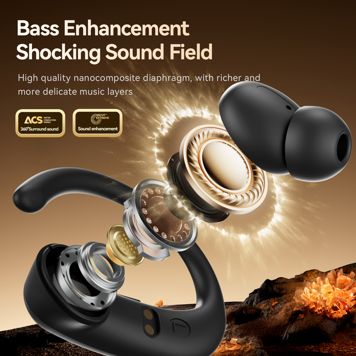 2-in-1 Wireless Earbuds with Built-in LED Makeup Mirror Case Model#M165