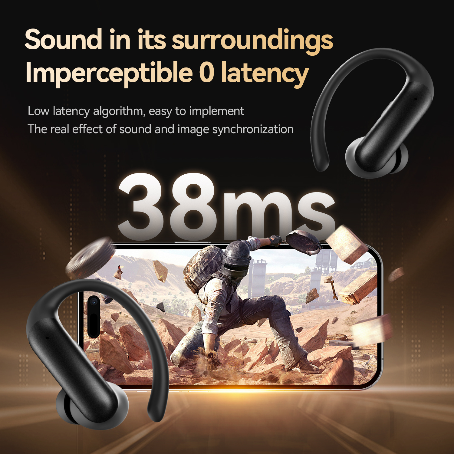 2-in-1 Wireless Earbuds with Built-in LED Makeup Mirror Case Model#M165