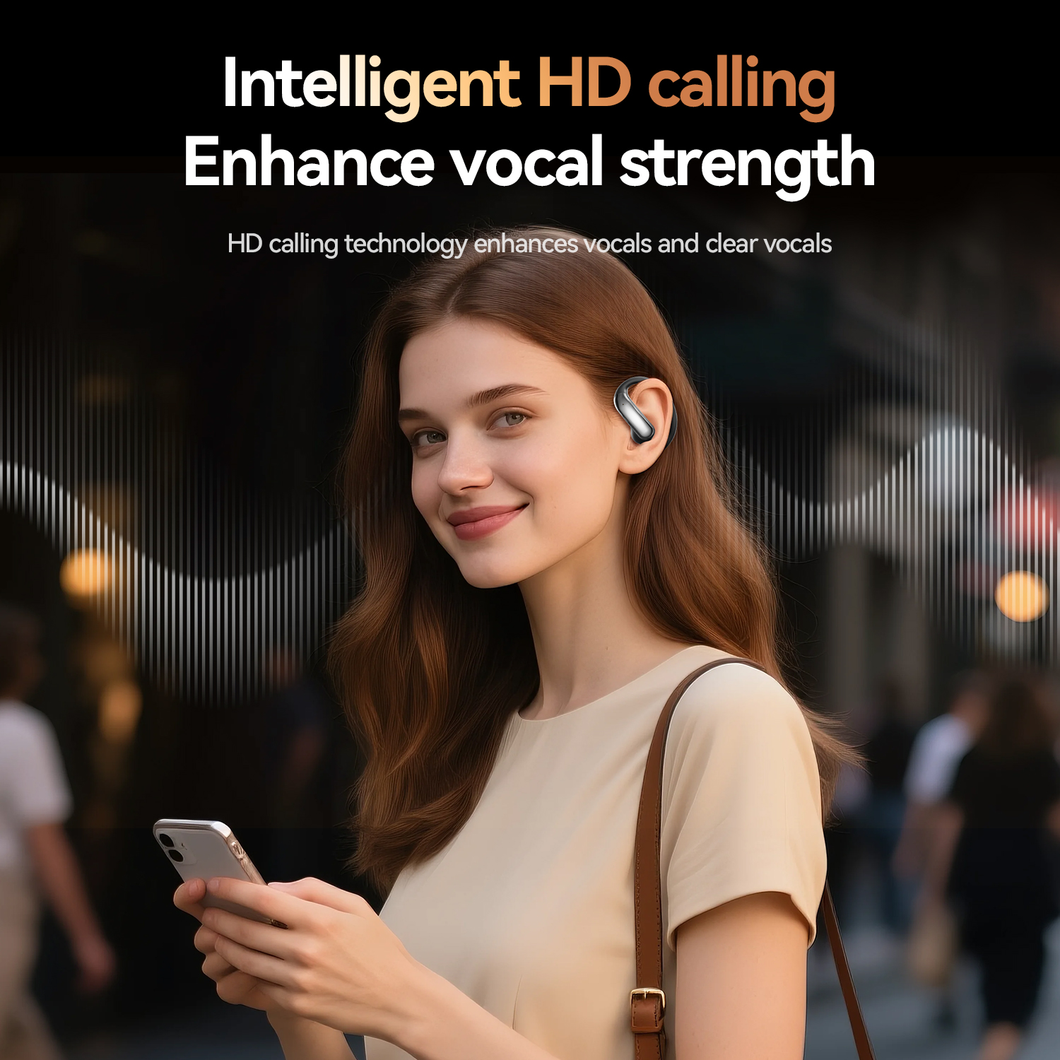 Open-Ear Wireless HiFi Earbuds with LED Charging Case Model#M142