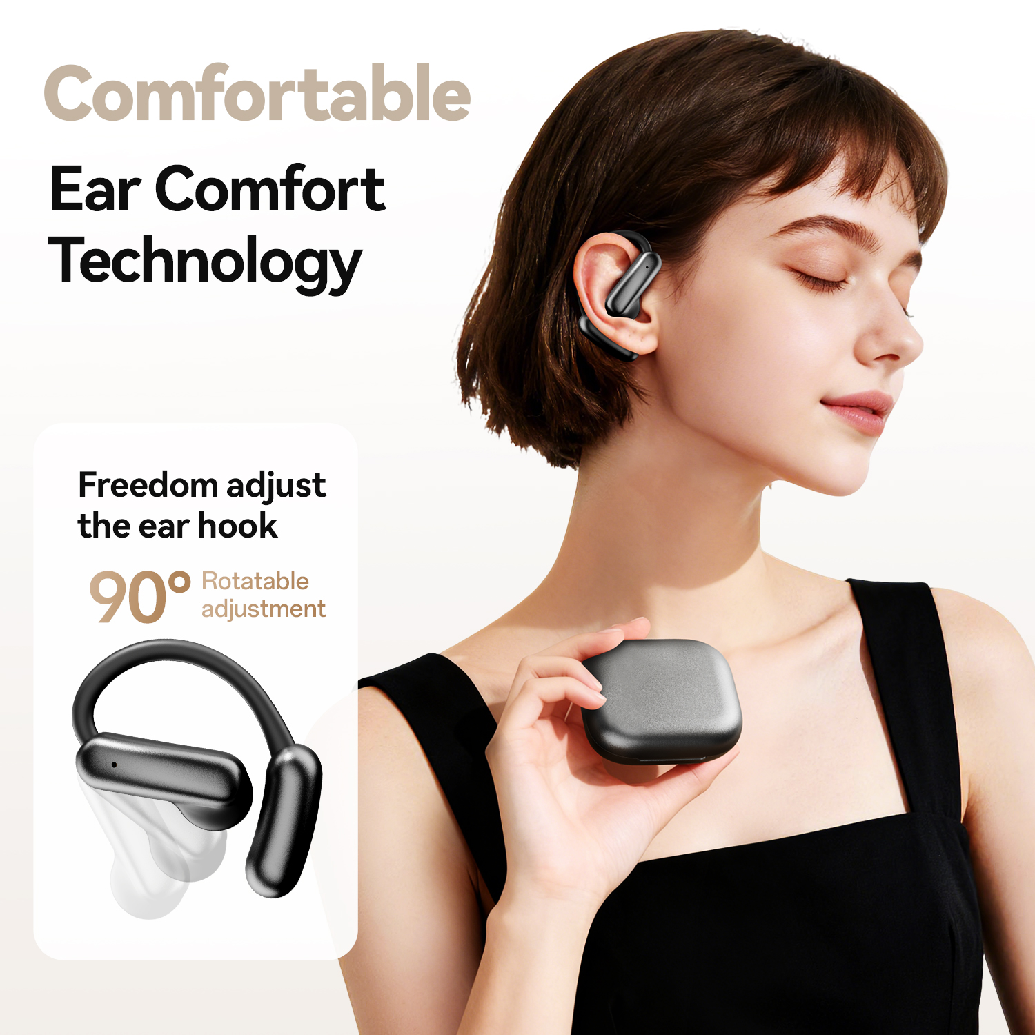 Open Ear Wireless Earbuds with LED Battery Display Model#M139