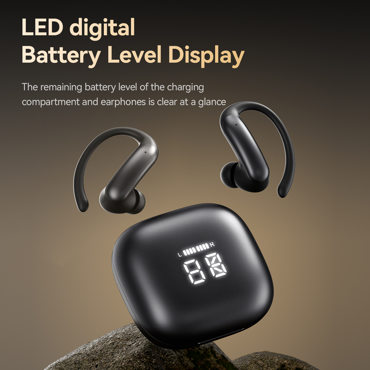 2-in-1 Wireless Earbuds with Built-in LED Makeup Mirror Case Model#M165