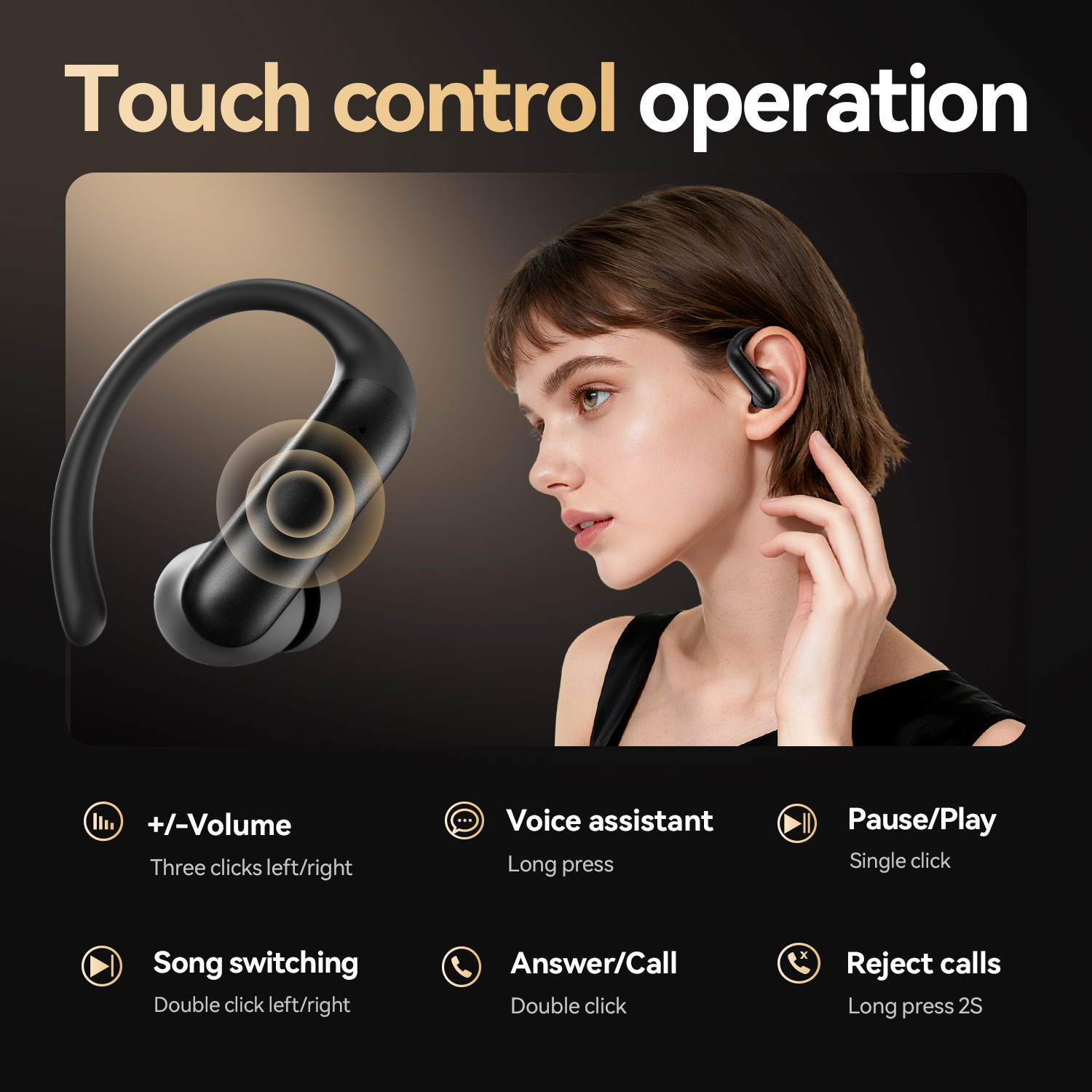 2-in-1 Wireless Earbuds with Built-in LED Makeup Mirror Case Model#M165