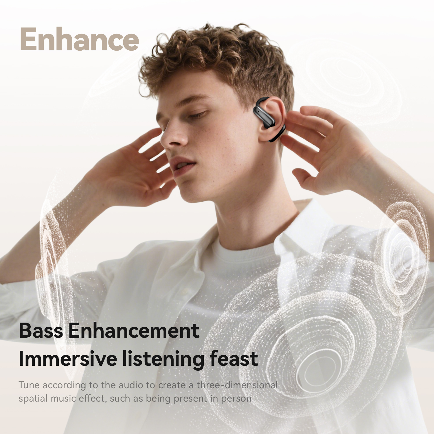 Open Ear Wireless Earbuds with LED Battery Display Model#M139