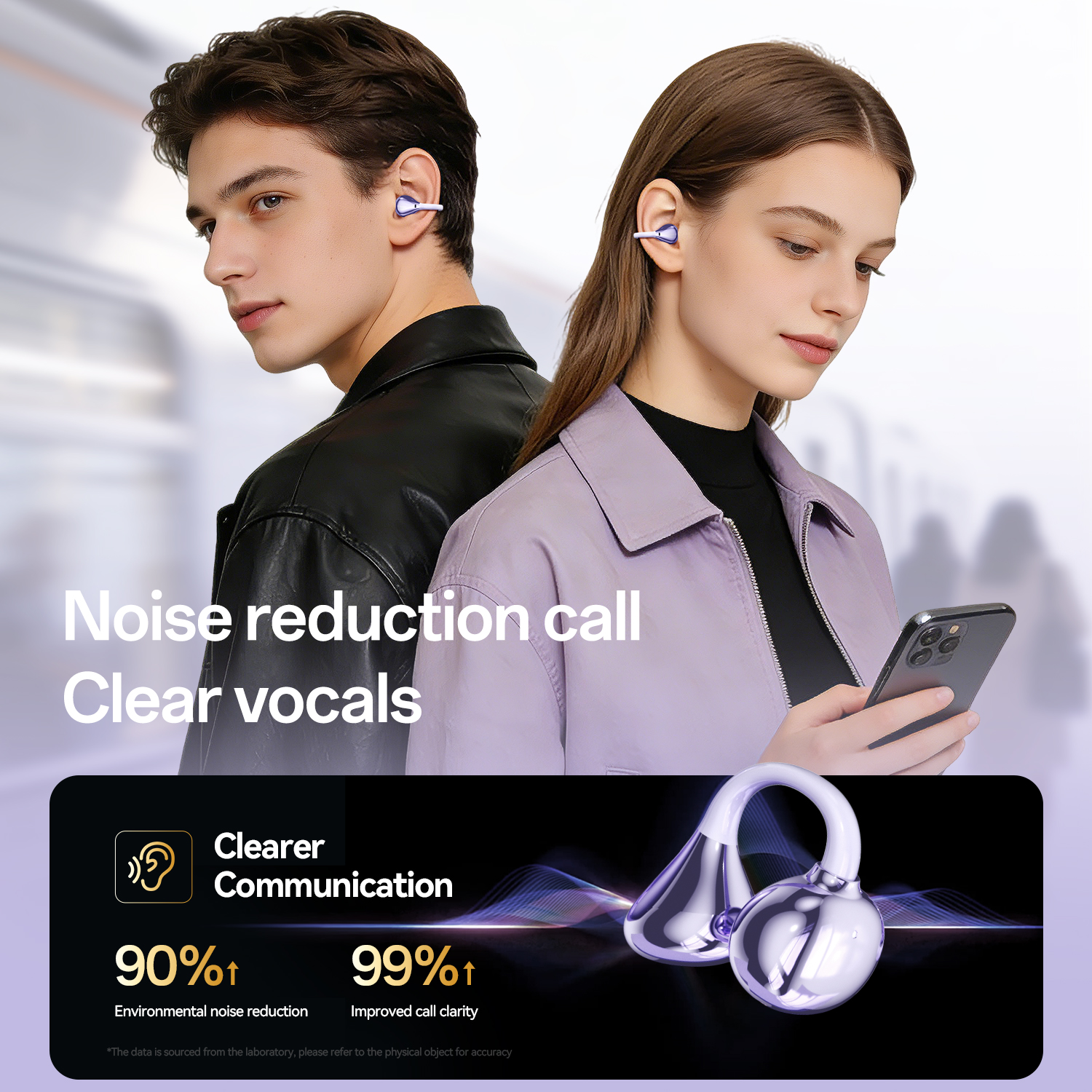 Écouteurs sans fil à clip pour oreille ouverte - Bluetooth 6.0 Modèle n° M159