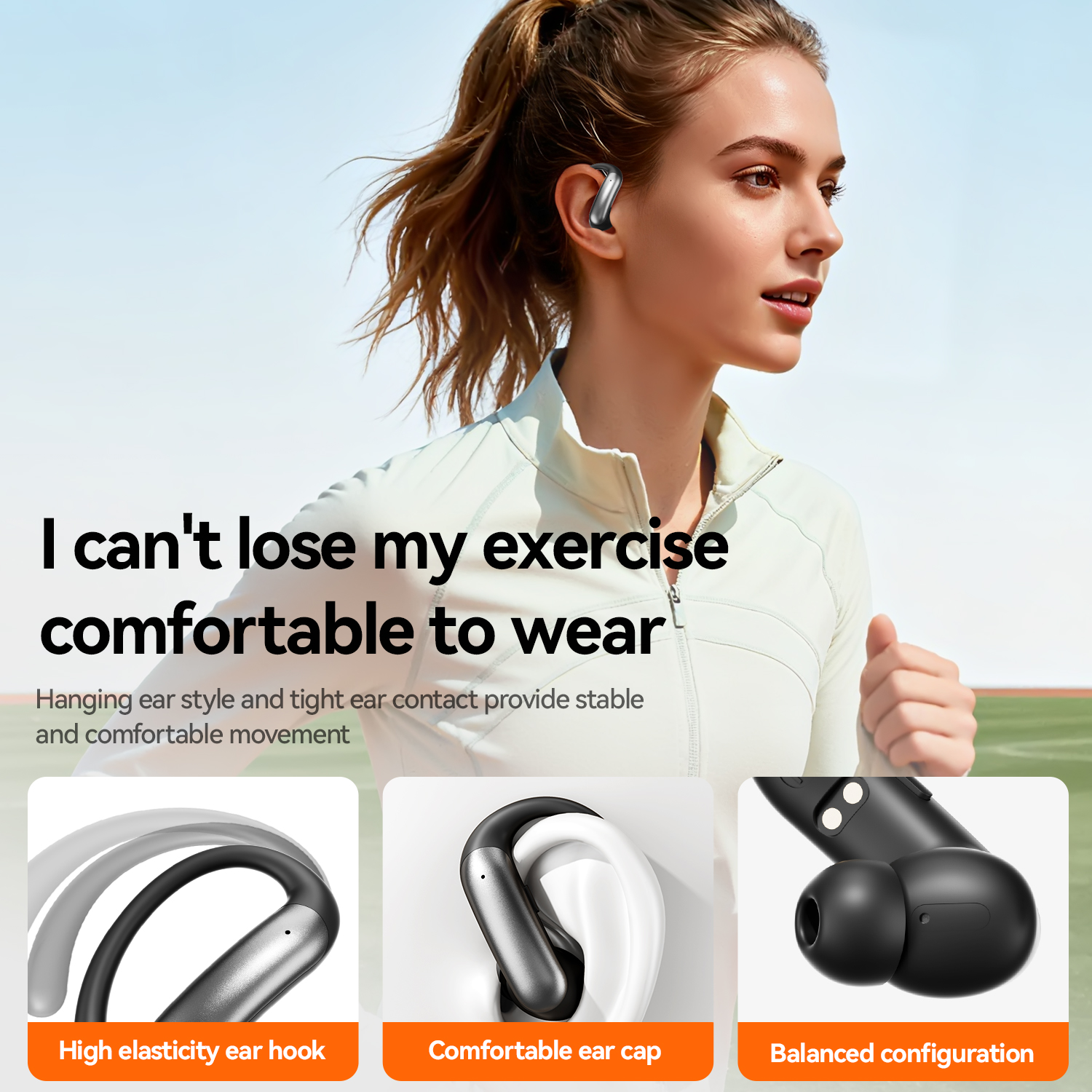 Wireless Air Conduction Earbuds with LED Charging Case Model#M144OWS