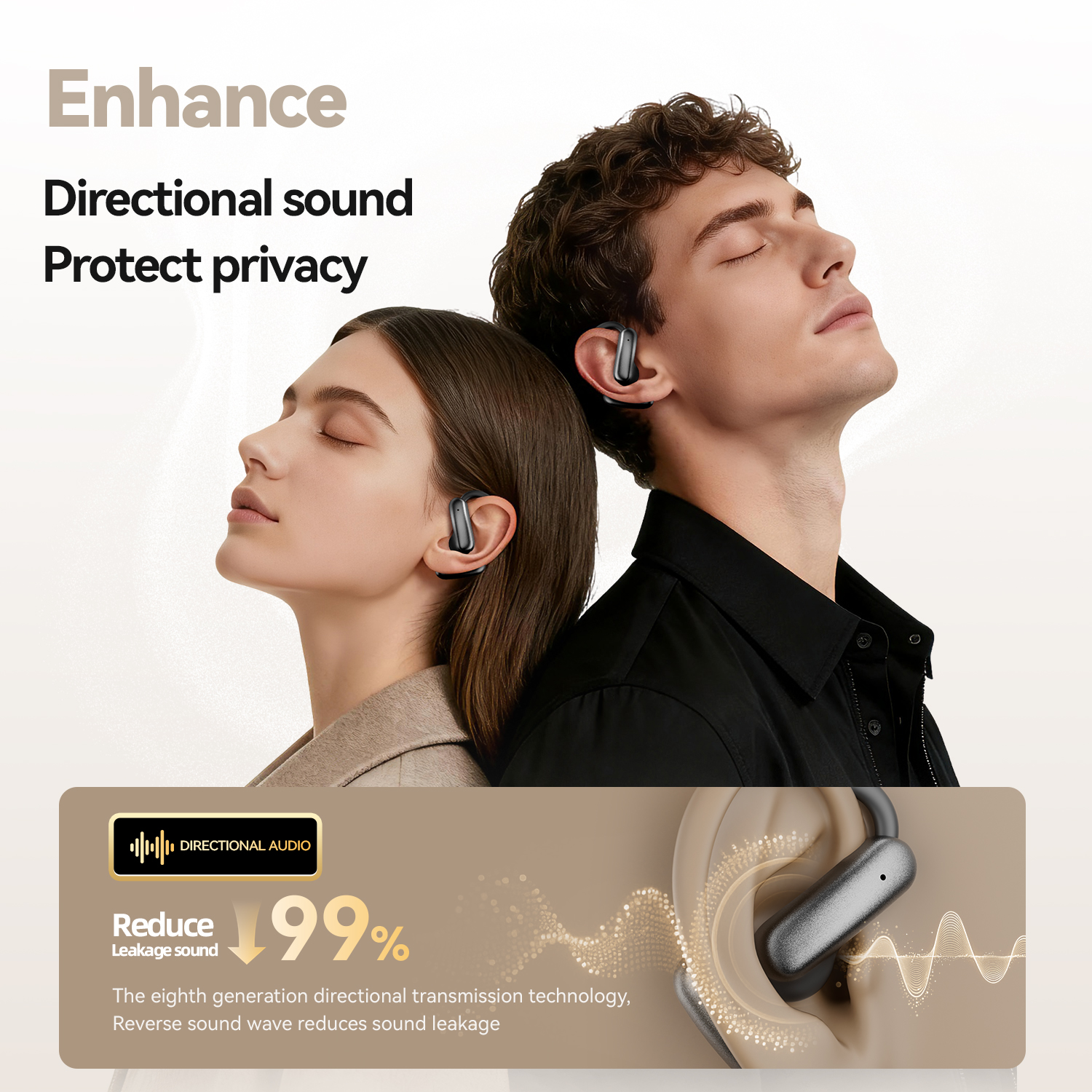 Open Ear Wireless Earbuds with LED Battery Display Model#M139