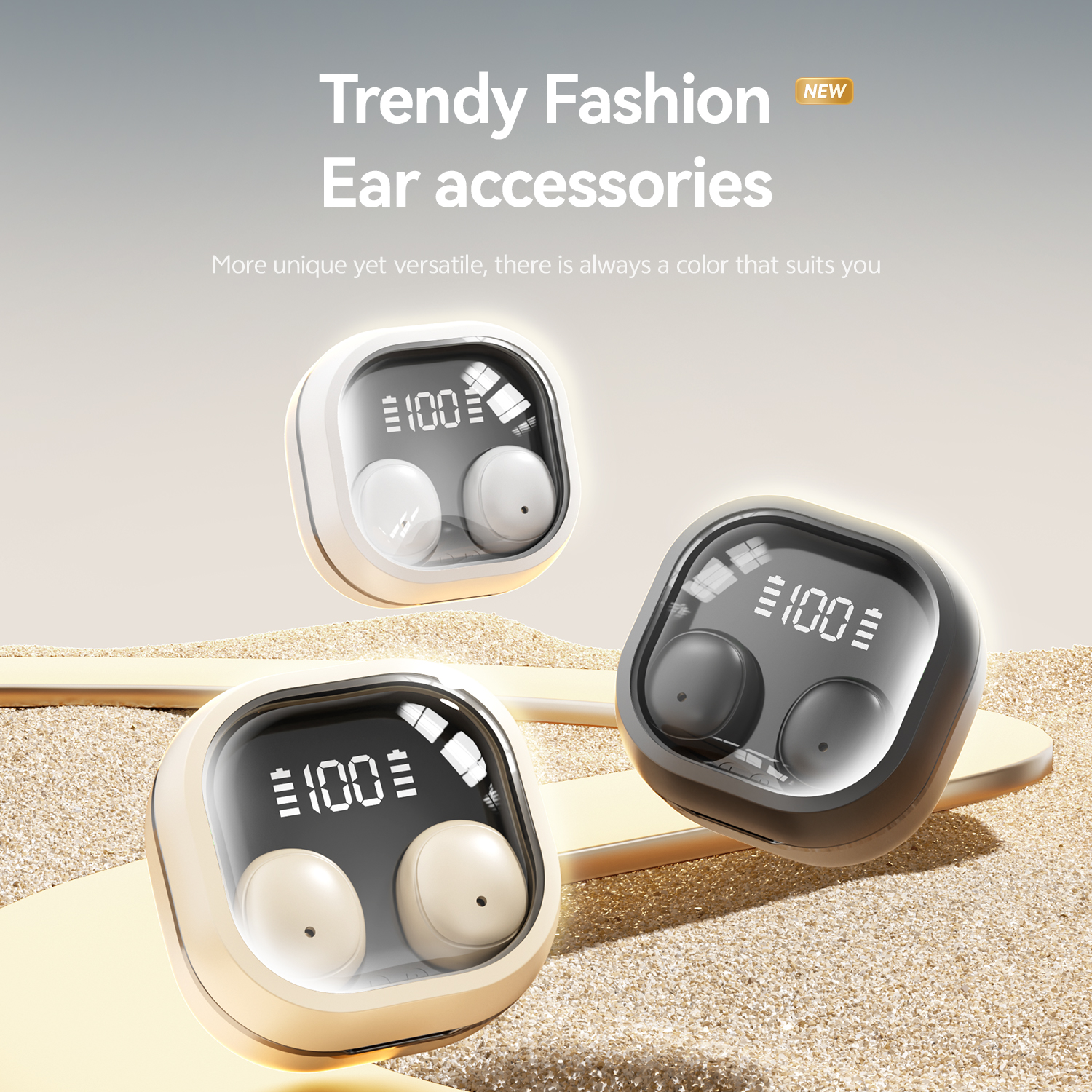 V6.0 Hi-Fi Wireless Earbuds with LED Battery Display Model#M125