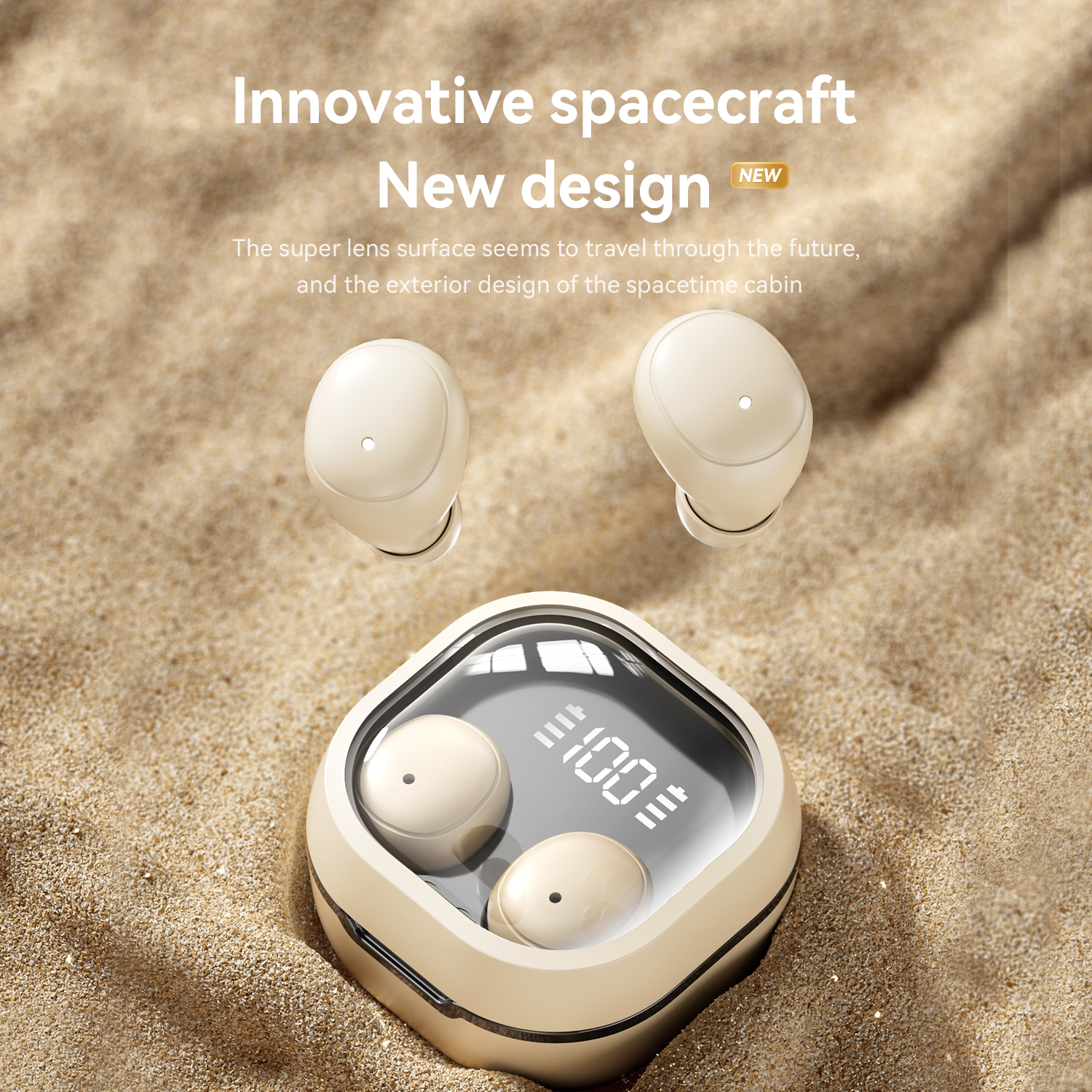 V6.0 Hi-Fi Wireless Earbuds with LED Battery Display Model#M125