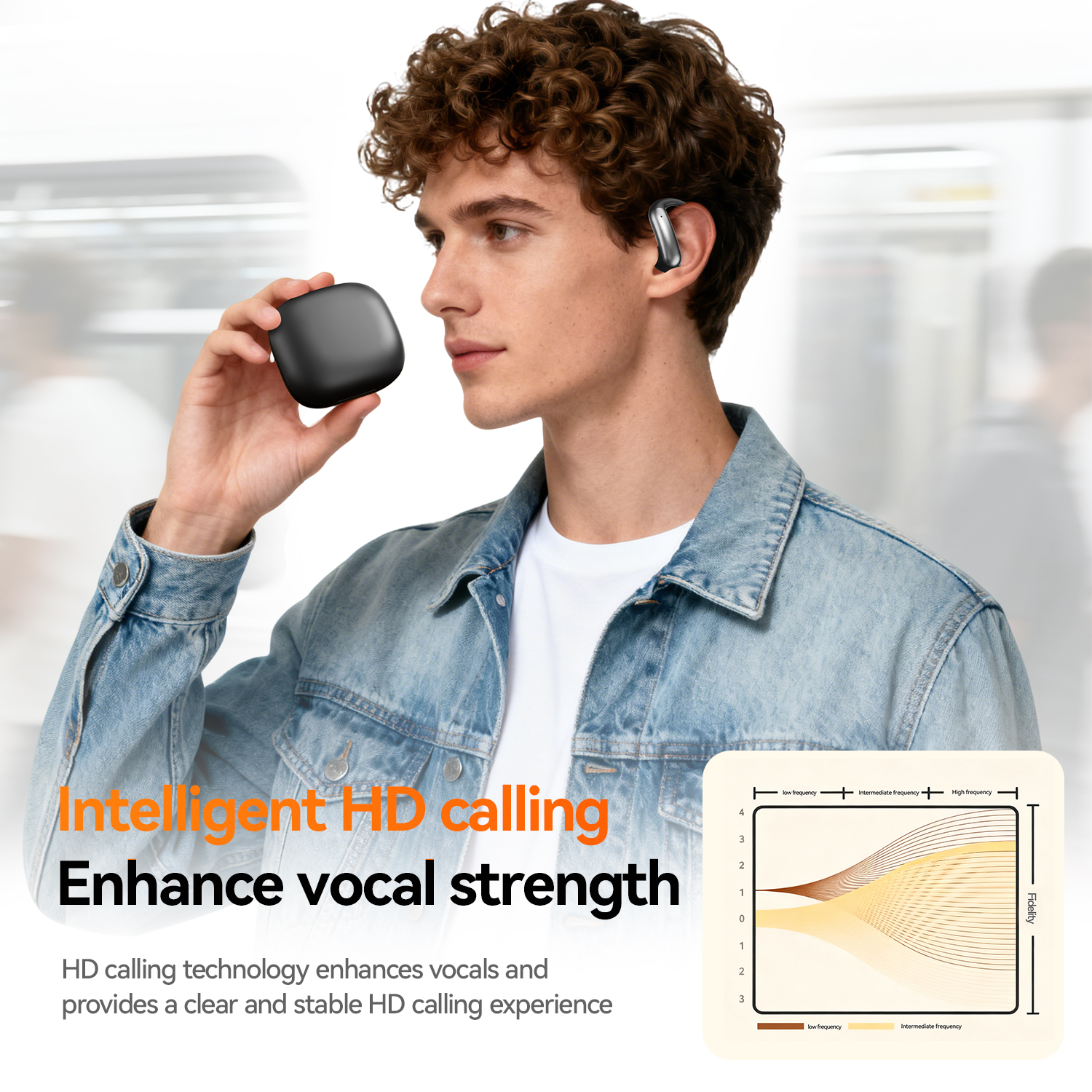 Wireless Air Conduction Earbuds with LED Charging Case Model#M144OWS