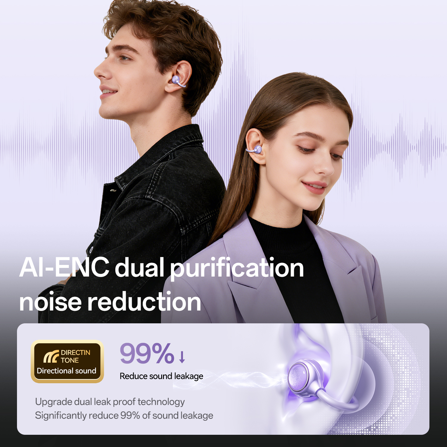 Open-Ear Wireless Earbuds with ENC Noise Reduction Model#M163