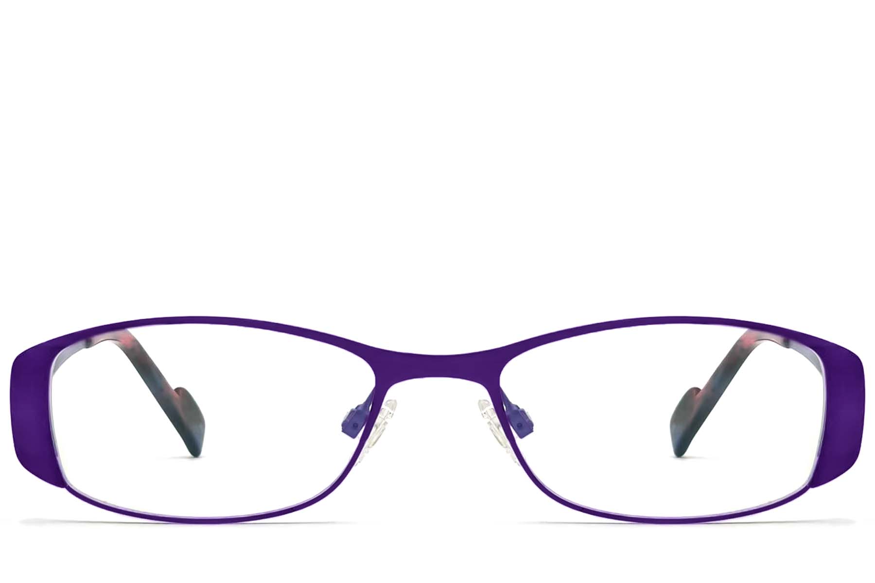 Oval Purple Metal Glasses #BS2012-0437