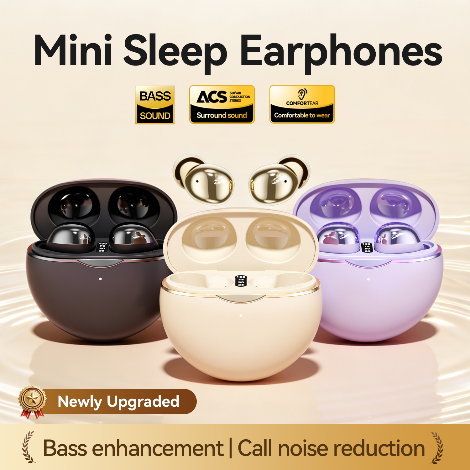 Petite Sleep TWS Wireless Earbuds with Bass Boost & Mic Model#M185